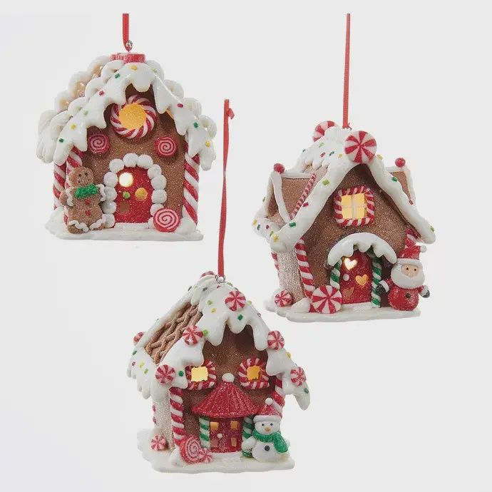 Gingerbread Led House Ornament