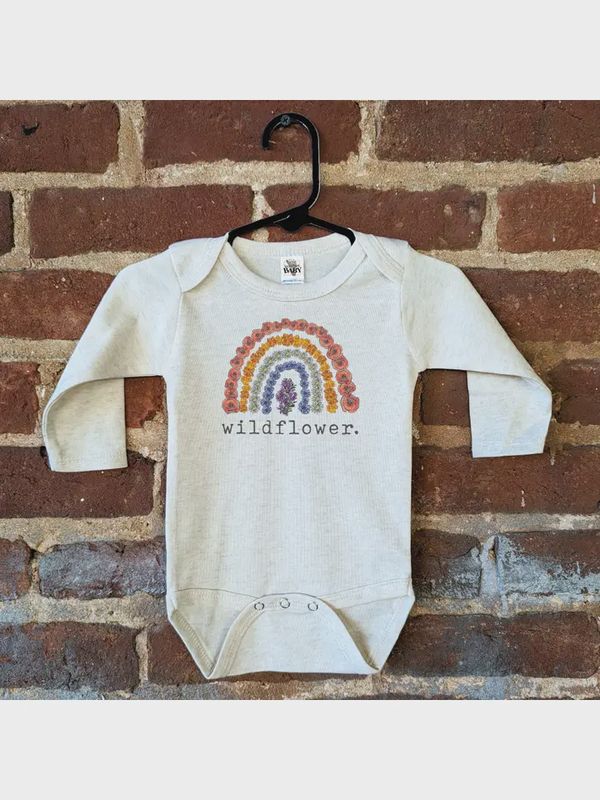 &quot;Wildflower&quot; Baby Girl Nature Clothing Rainbow Newborn