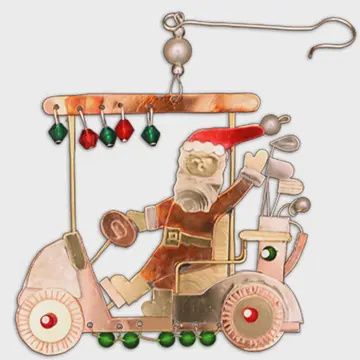 Santa&#39;s Golf Cart Ornament