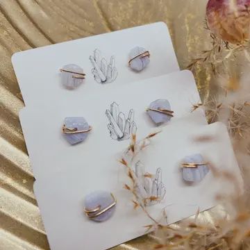 Blue Lace Agate Studs