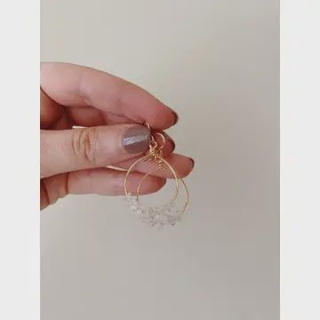 Herkimer Diamond Mini Hoops