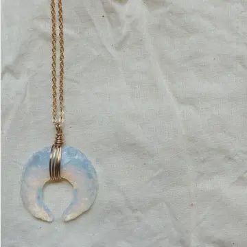 Opalite Crescent Necklace