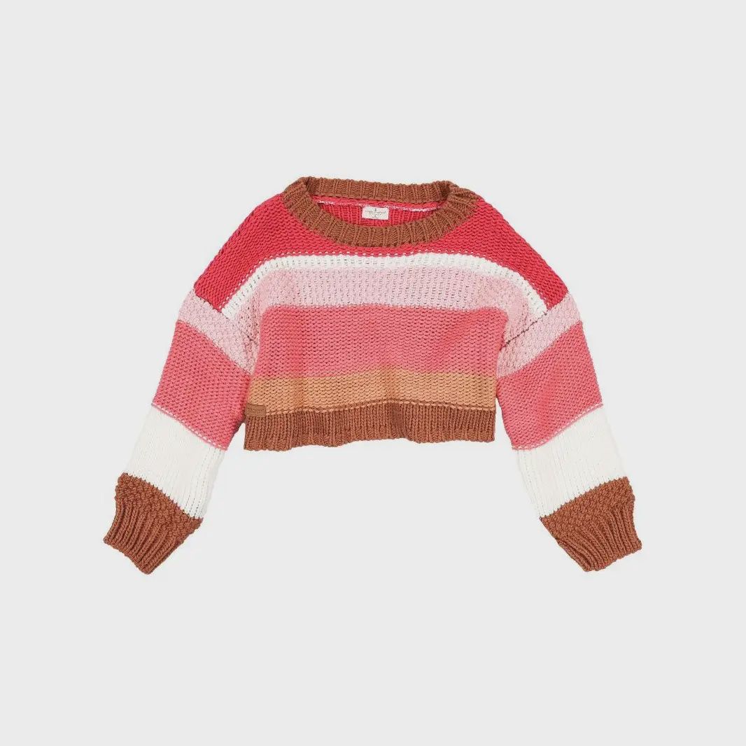 Colorstripe Sweater- Cranberry