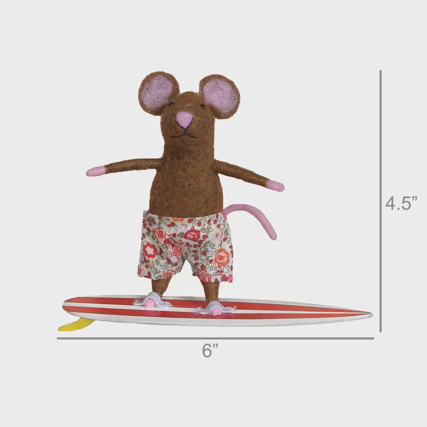 Felt Surfer Mouse Ornament