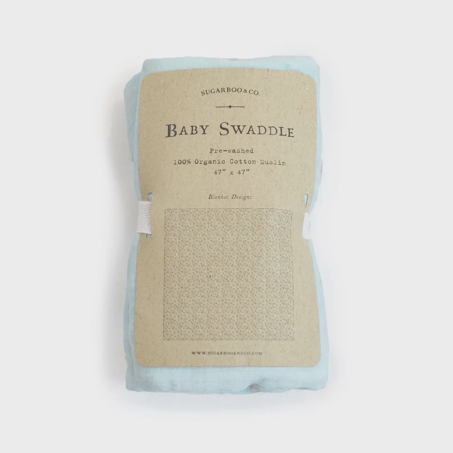 Blue Floral Swaddle Blanket