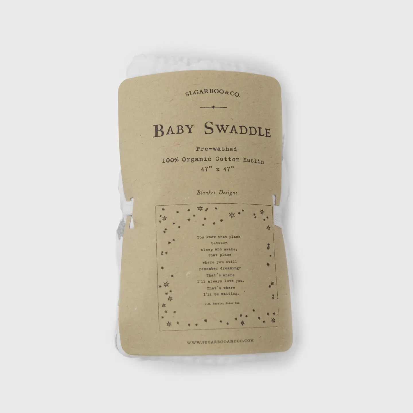 You Know That Place Between Sleep And Awake (Peter Pan) Swaddle Blanket