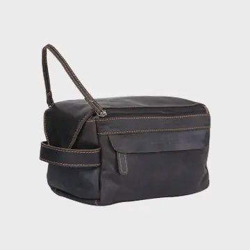 Leather Travel Wash Bag Darwin
