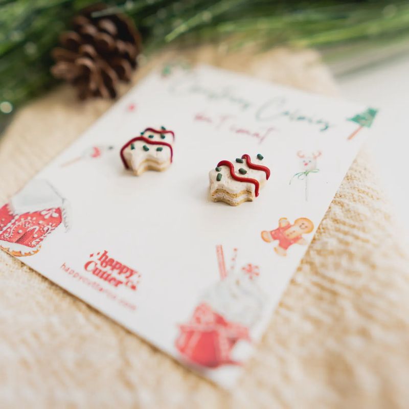 Layered Christmas Cake Studs
