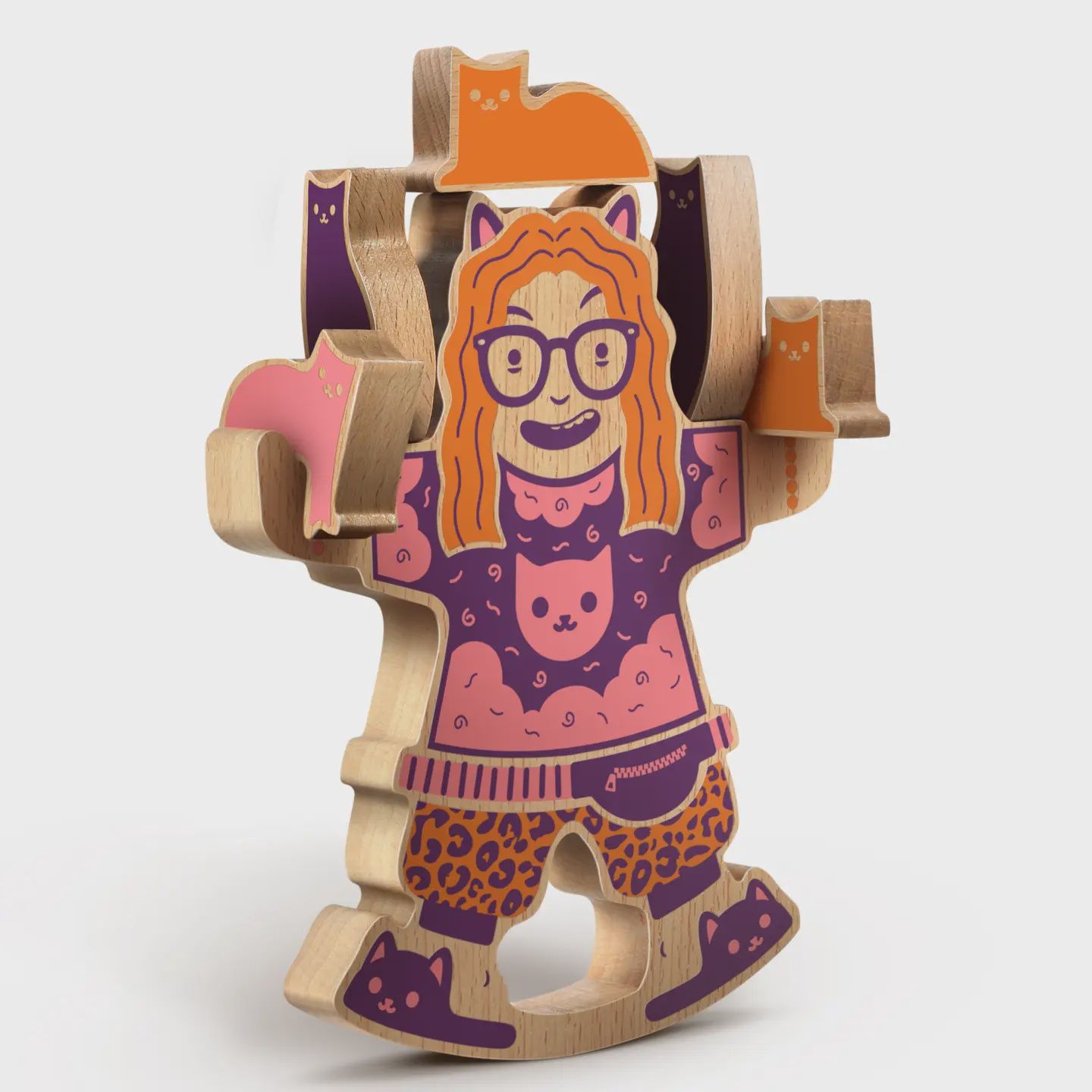 Fred Crazy Cat Lady-Stacking Game