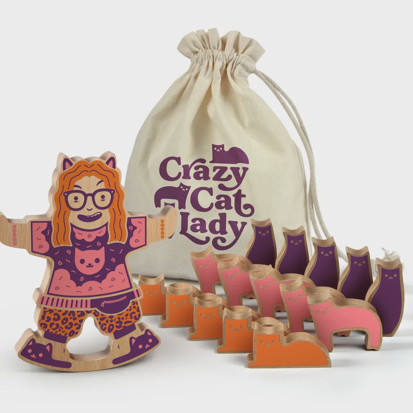 Fred Crazy Cat Lady-Stacking Game