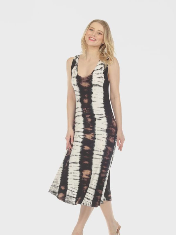 Rayon Grey Tie Dye Dress KTP872