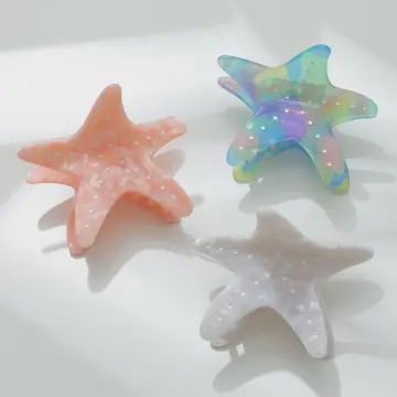 Arielle | Medium Painted Starfish Claw Clip