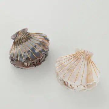 Calacatta | Hand Painted Seashell Claw Clip