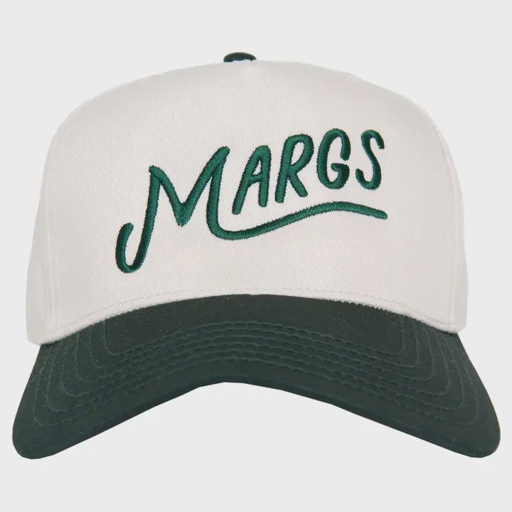 Margs Two-Toned Vintage Baseball Hat | Dark Green and Tan