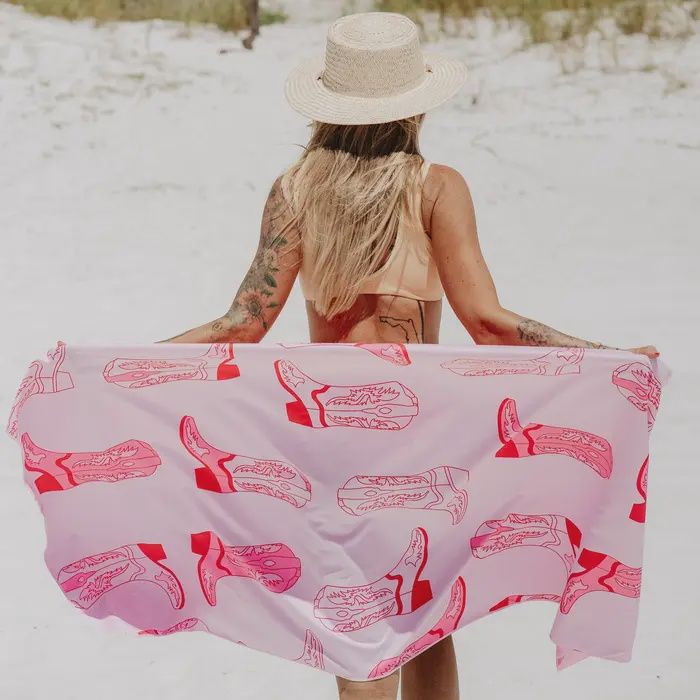 Boots &amp; Stars Quick Dry Towel | Light Pink