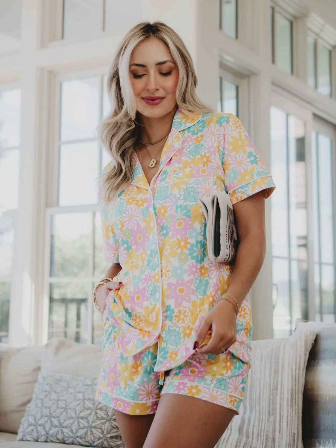 Spring Flowers Mother&#39;s Day Pajama Sets | Multicolored