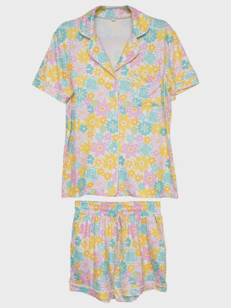 Spring Flowers Mother&#39;s Day Pajama Sets | Multicolored