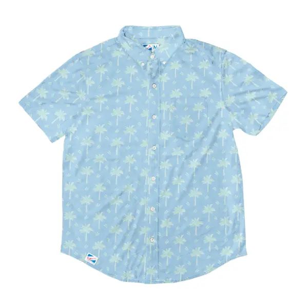 Pastel Palms Rayon Stretch Shirt