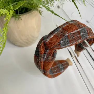 Plaid Twisted Knot Headband