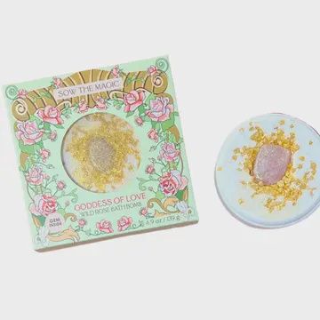 Goddess of Love Wild Rose Bath Bomb w/ Rose Quartz