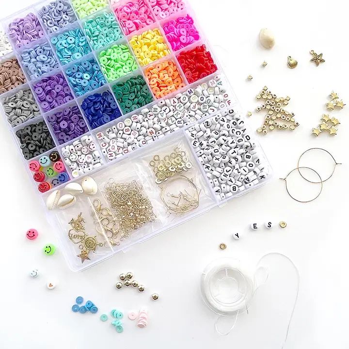 Mega Alphabets &amp; Heishi Box Diy Bead Kit