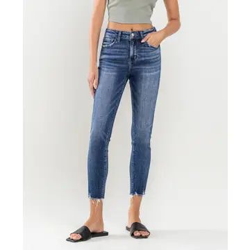 Tummy Control High Rise Crop Skinny Jeans