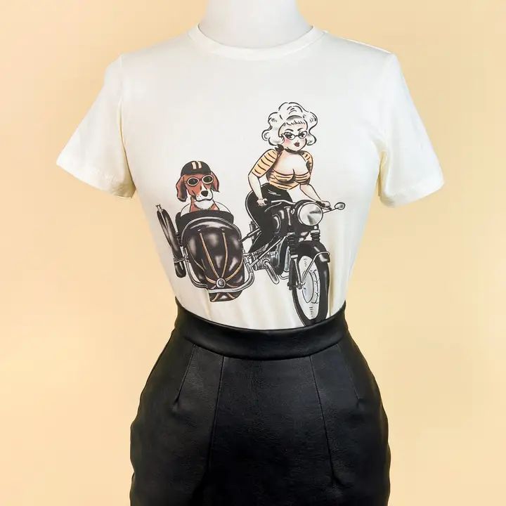 On The Road Fitted Tee, Color: Ivory, Size: Small