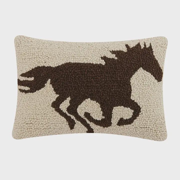 Racehorse Brown Hook Pillow