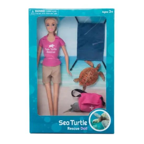 Sea Turtle Rescue Girl Doll Set