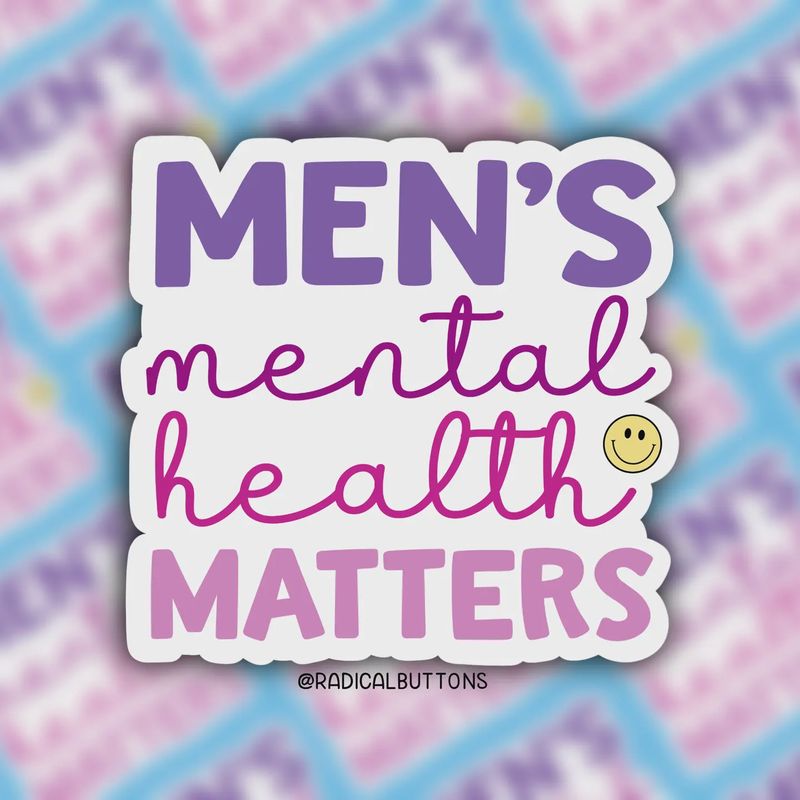 Men&#39;s mental health matters sticker