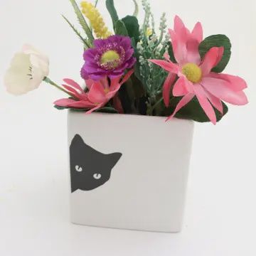 Cat Planter, Small Indoor Planter