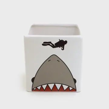 Shark, Scuba Diver, Jaws Planter