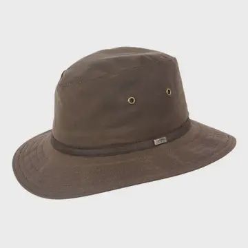 Portland Oilskin Waterproof Rain Hat / Brown