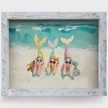 The Cutest Mermaids 8x12 Real Wood Framed