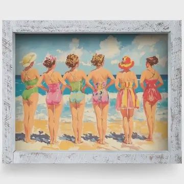 Vintage Seaside Chic | Real Wood Framed Print | 8&quot;x12&quot;