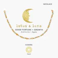 Good Fortune + Growth 2mm Healing Necklace/Gold