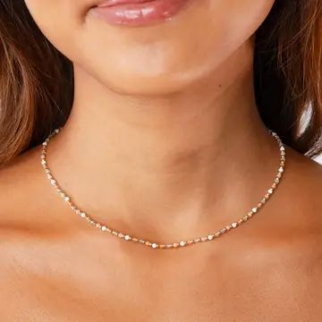Good Fortune + Growth 2mm Healing Necklace/Gold