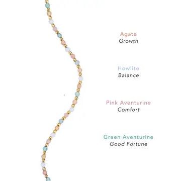 Good Fortune + Growth 2mm Healing Necklace/Gold