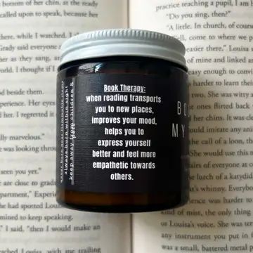 Books Are My Therapy | Bookish Candle