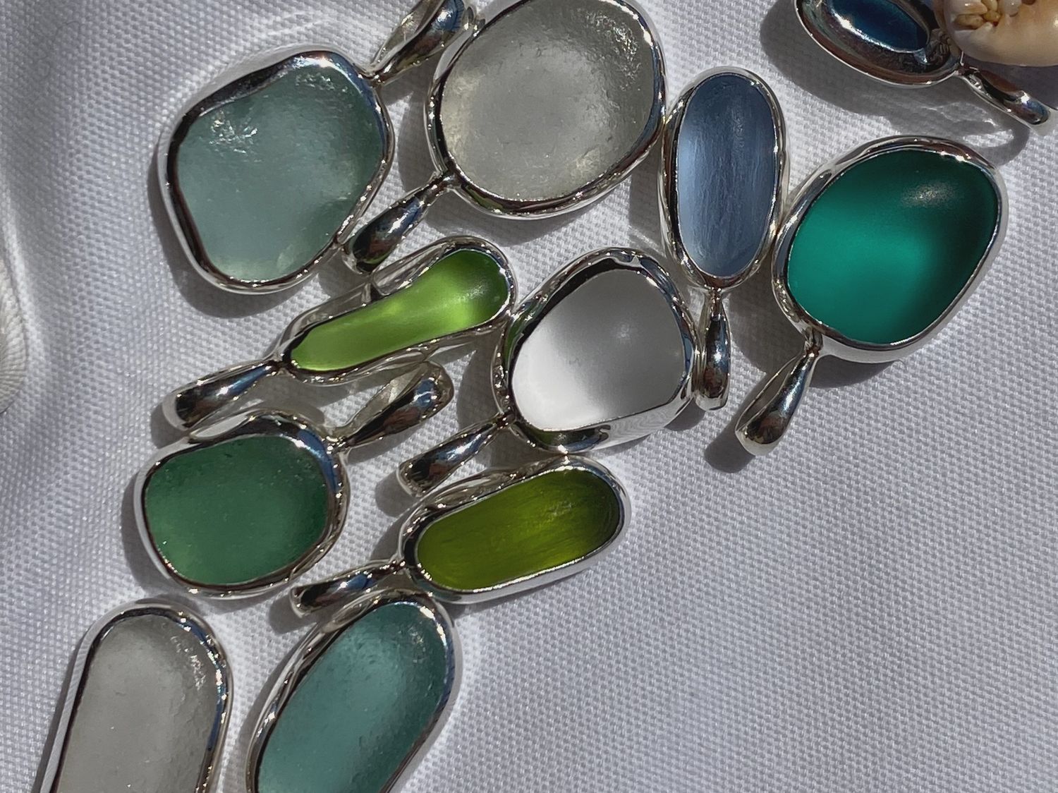 Sea Glass Necklace Handmade