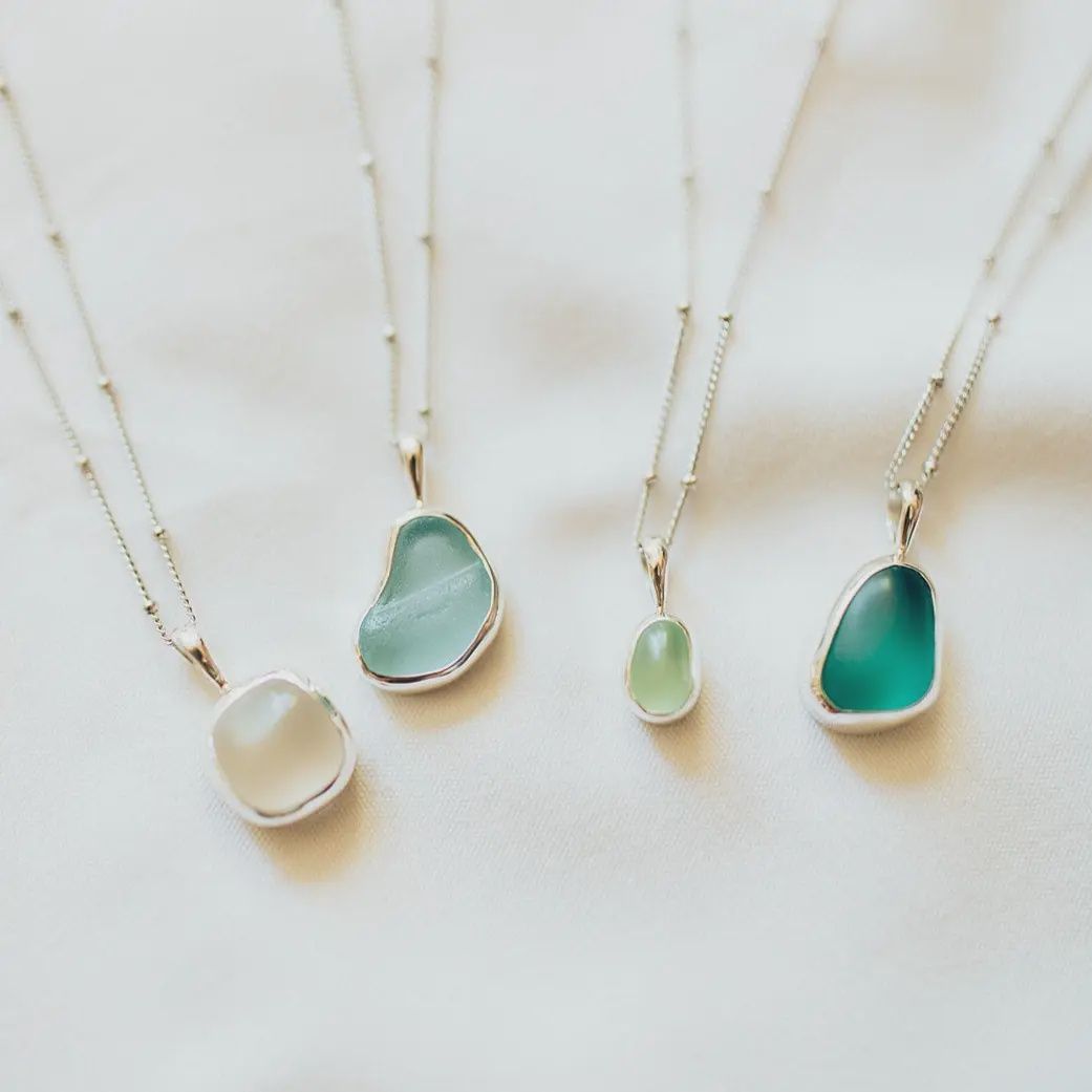 Sea Glass Necklace Handmade