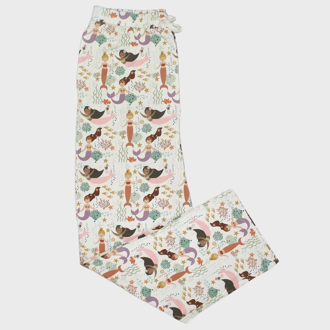 Making Waves Mermaids Bamboo Relaxed Lounge Pajama Pants, Size: XS