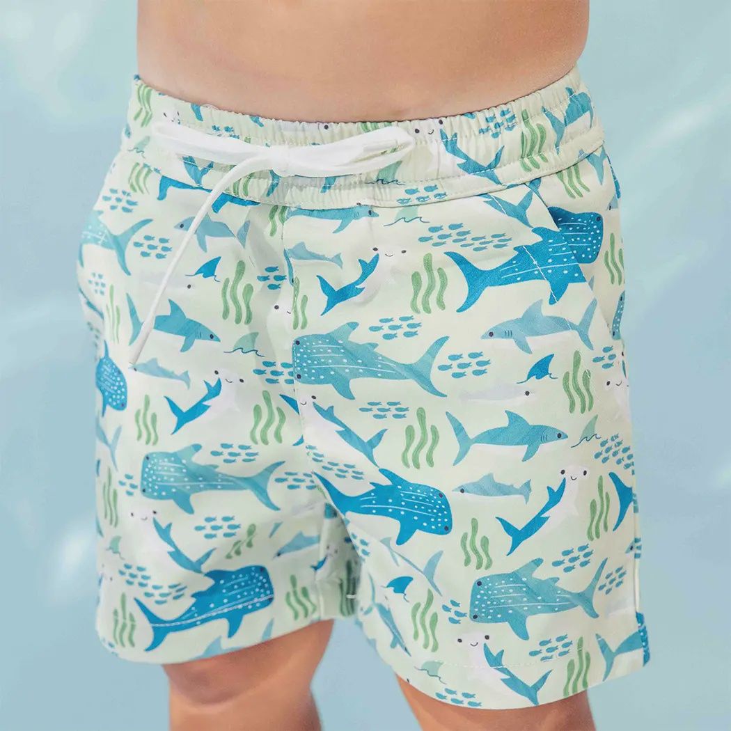 Shark Friends Boys Swim Trunks