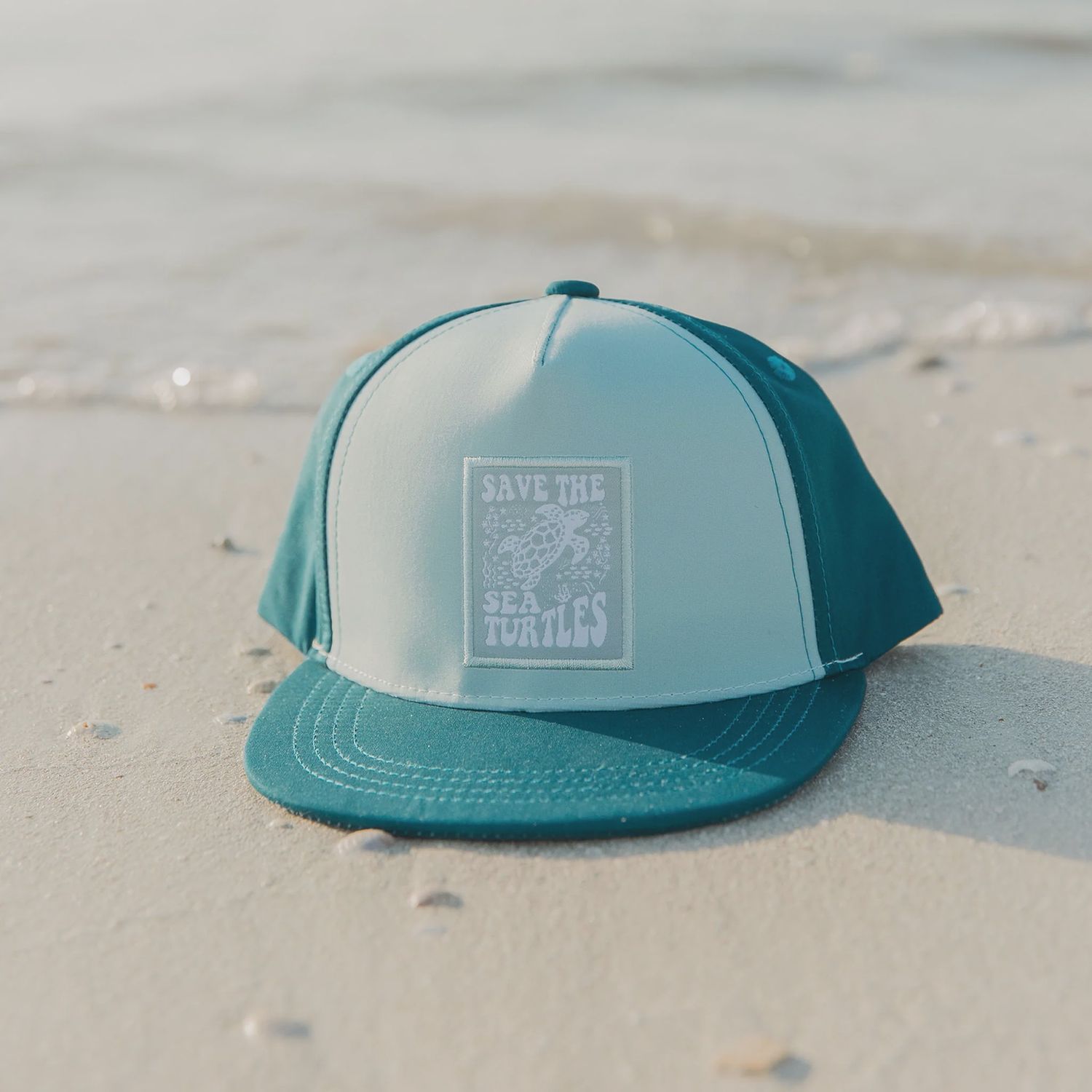 Save The Sea Turtles Snapback Hat, Size: Baby
