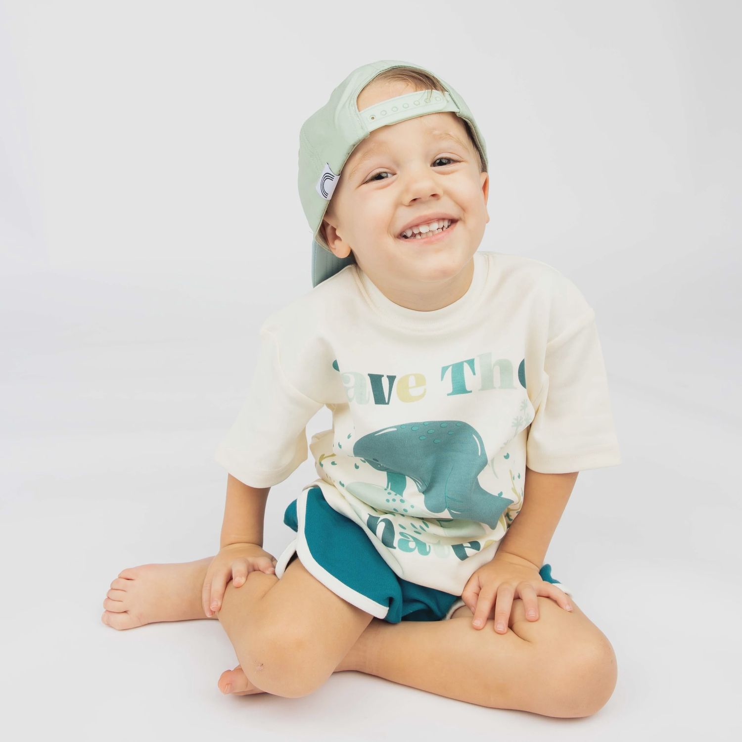 Happiness Comes in Waves Coastal Snapback Hat