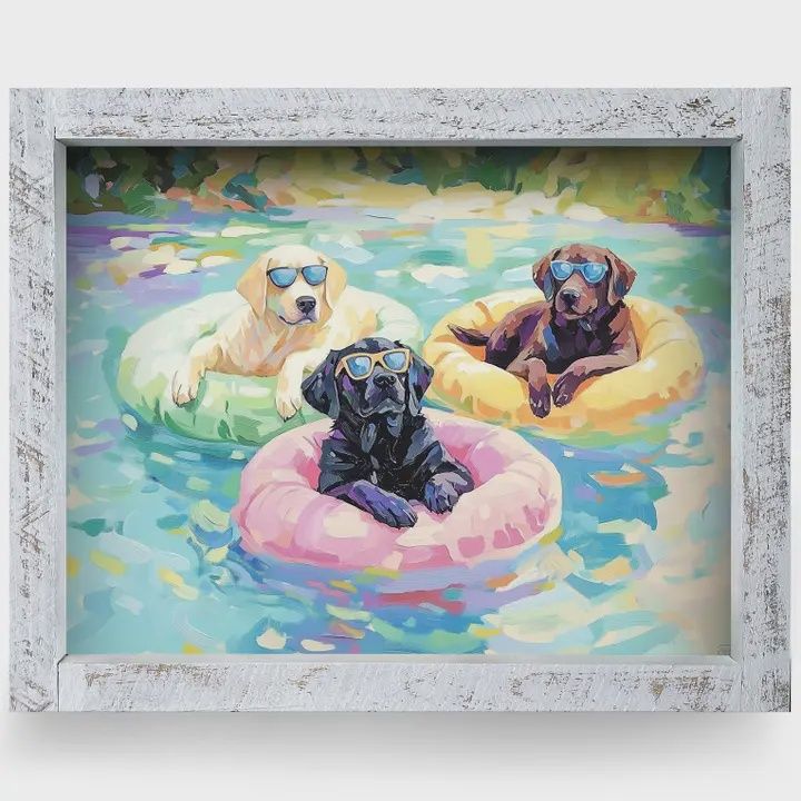 Floating Lake Labs Wood Frame Art 8x12