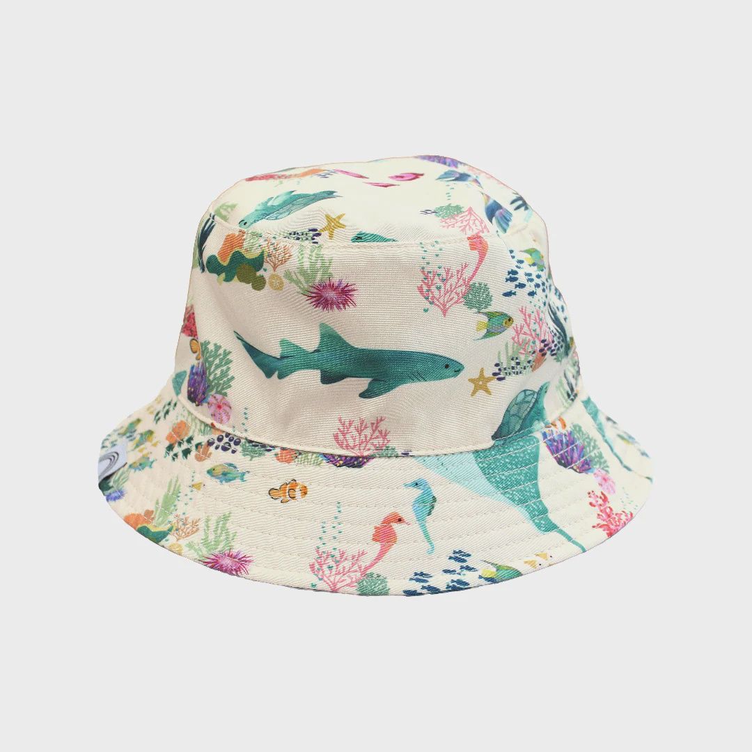 Coral Reef Reversible Bucket Hat, Size: Baby