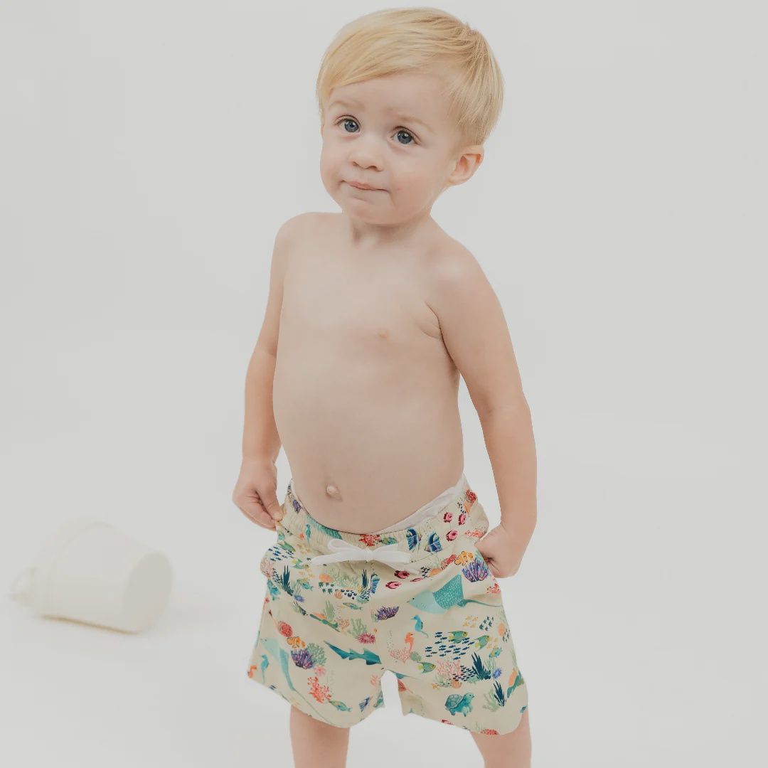 Coral Reef Boys Swim Trunks