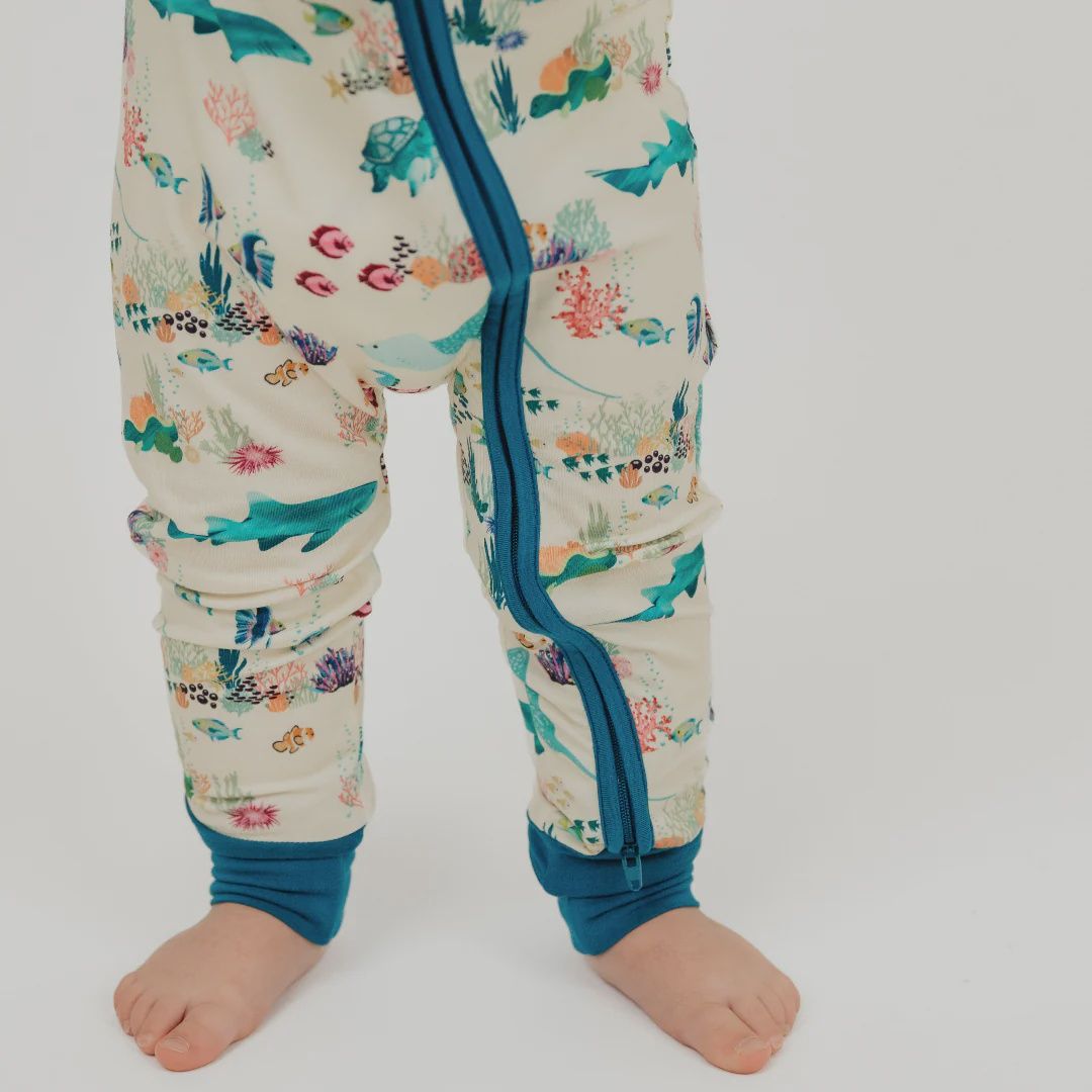 Coral Reef Bamboo Convertible Baby Pajamas