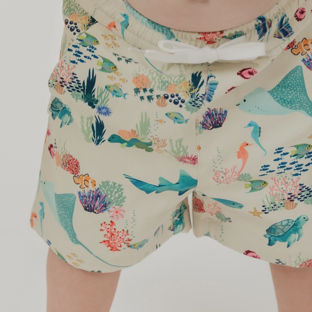 Coral Reef Boys Swim Trunks